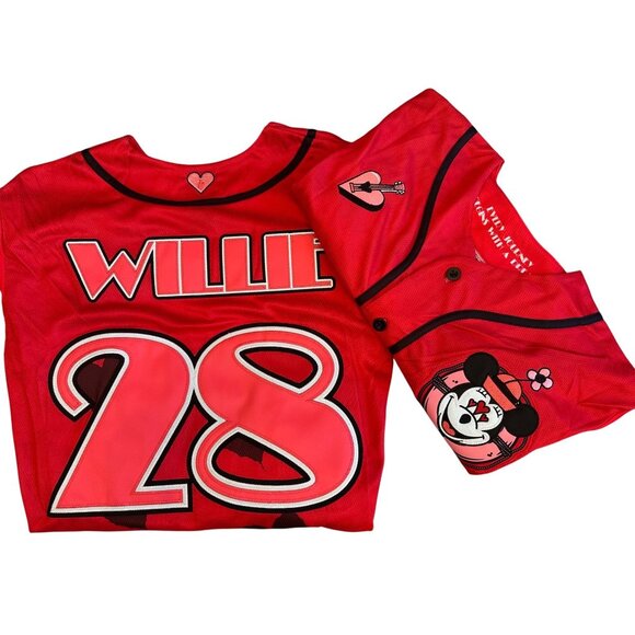 EXCLUSIVE LOT of 2 NEW Mickey & Minnie Authentic Baseball Jersey’s - Picture 8 of 15